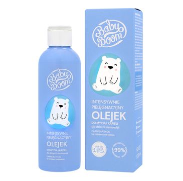 Baby Boom Intensywnie pielęgnacyjny olejek do mycia i kąpieli dla dzieci i niemowląt od 1 dnia życia (200 ml)