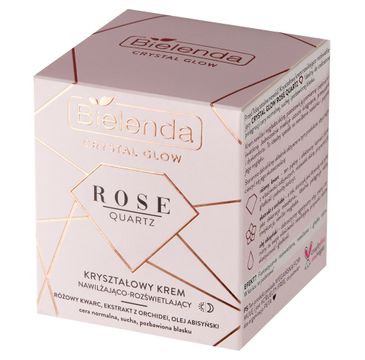 Bielenda Crystal Glow Rose Quartz kryształowy krem nawilżająco-rozświetlający (50 ml)