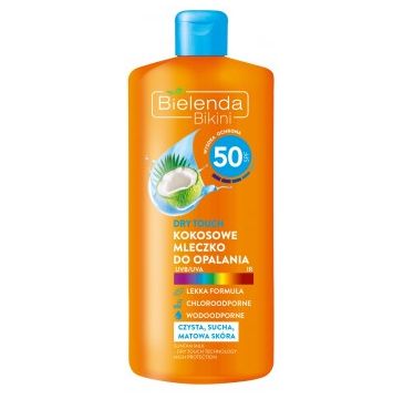 Bielenda Bikini Dry Touch kokosowe mleczko do opalania SPF 50 (200 ml)