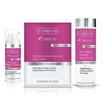 Bielenda Essence of Asia Regeneracja zestaw kosmetyków peeling do twarzy 100 g + maska w płacie + krem do twarzy 50 ml