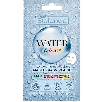 Bielenda Water Balance intensywnie nawilżająca maseczka do twarzy w płachcie