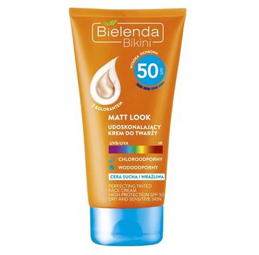 Bielenda Bikini Matt Look ochronny krem do twarzy do cery suchej i wrażliwej SPF 50 (50 ml)