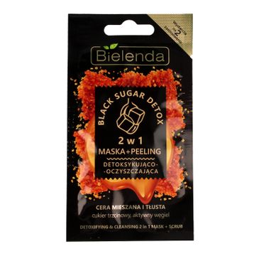 Bielenda Black Sugar detox maska i peeling 2w1 detoksykująco-oczyszczająca (8 g)