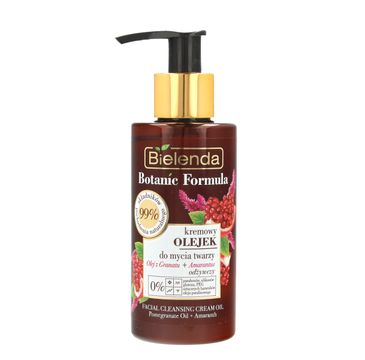 Bielenda Botanic Formula Olej z Granatu + Amarantus kremowy olejek odżywczy do mycia twarzy (140 ml)