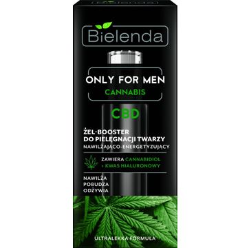 Bielenda Cannabis żel-booster do pielęgnacji twarzy nawilżająco-energetyzujący CBD Only For Men (30 ml)