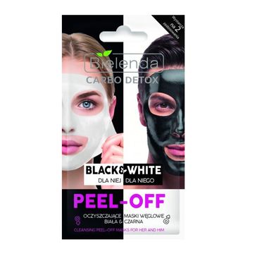 Bielenda Carbo Detox Black & White maski oczyszczająca dla kobiet i mężczyzn (2 x 6 g)