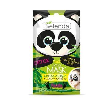 Bielenda Crazy Mask maska detoksykująca w płacie 3D Panda