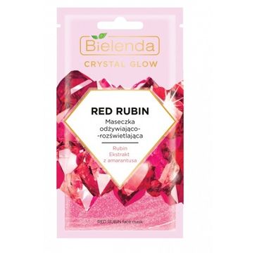 Bielenda Crystal Glow Red Rubin maseczka odżywiająco-rozświetlająca (8 g)