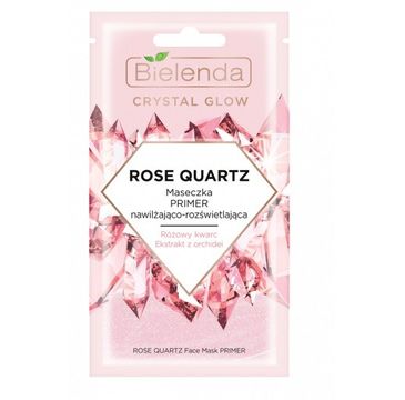 Bielenda Crystal Glow Rose Quartz maseczka primer nawilżająco-rozświetlająca (8 g)