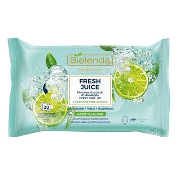 Bielenda Fresh Juice micelarne chusteczki do demakijażu twarzy, oczu i ust (20 szt.)