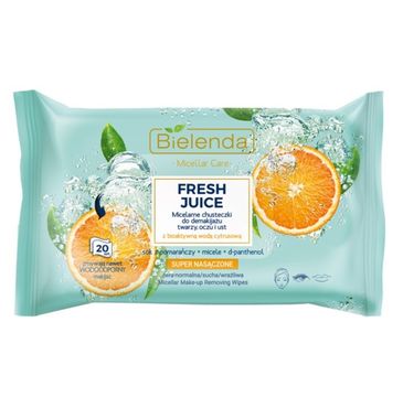 Bielenda Fresh Juice micelarne chusteczki do demakijażu twarzy, oczu i ust (20 szt.)