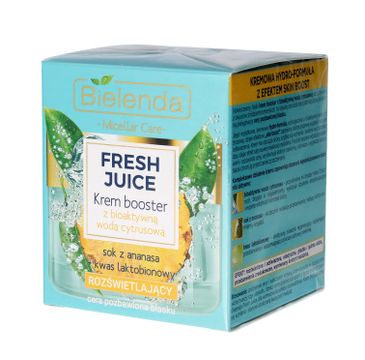 Bielenda Fresh Juice – krem booster rozświetlający z wodą cytrusową Ananas (50 ml)