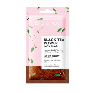 Bielenda Black Tea Power Luffa Mask maseczka 2 w 1 z peelingiem Luffa nawilżająca (8 g)