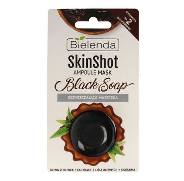 Bielenda Skin Shot maseczka oczyszczająca Black Soap (8 g)