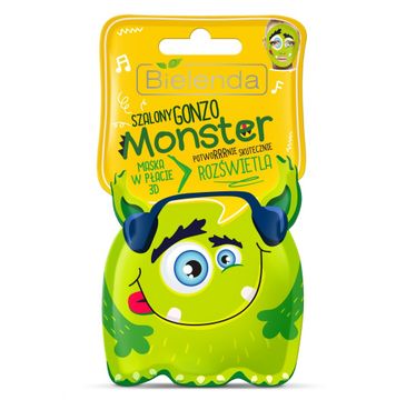 Bielenda Monster maska w płacie 3D rozświetlająca Szalony Gonzo