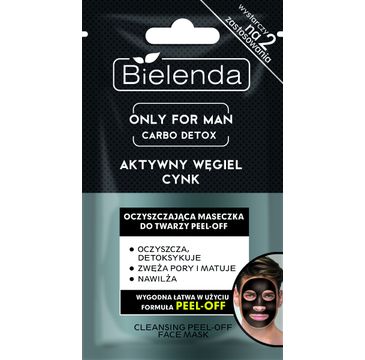 Bielenda Only For Man Carbo Detox maseczka oczyszczająca peel-off z węglem (2 x 6 g)