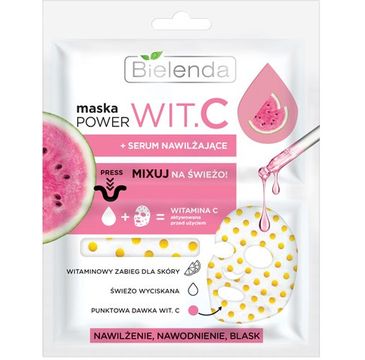 Bielenda Power Wit. C maska + serum nawilżające do twarzy (22 ml)