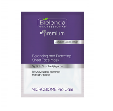 Bielenda Professional Balancing & Protecting Sheet Face Mask równoważąco-ochronna maska w płacie (35 g)