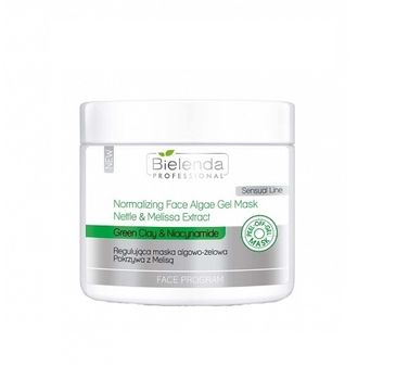 Bielenda Professional Face Program Normalizing Face Algae Gel Mask Nettle & Melissa Extract regulująca maska algowo - żelowa Pokrzywa z Melisą w słoiku (200 g)