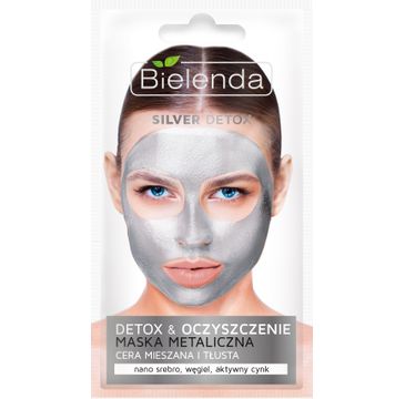 Bielenda Silver Detox - maska do cery mieszanej i tłustej metaliczna oczyszczająca (8 g)