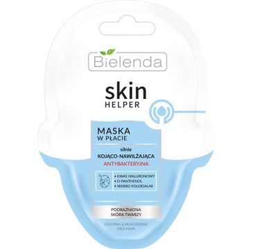 Bielenda Skin Helper maska w płacie silnie kojąco-nawilżająca antybakteryjna (75 ml)