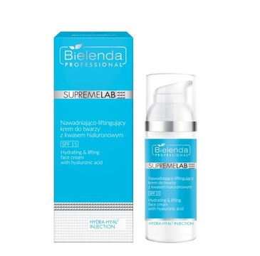 Bielenda Professional SupremeLab Hydra-Hyal2 Injection Nawadniająco-liftingujący krem do twarzy z kwasem hialuronowym SPF 15 (50 ml)