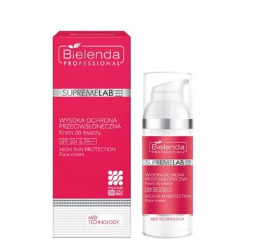 Bielenda Professional SupremeLab Med Technology Post Treatment Care - Wysoka ochrona krem do twarzy SPF 50+ & PA++ (50 ml)