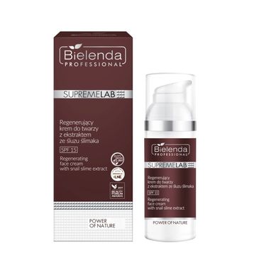 Bielenda Professional SupremeLab Power of Nature Regenerujący krem do twarzy z ekstraktem ze śluzu ślimaka SPF 15 (50 ml)