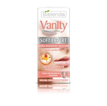 Bielenda Vanity Soft Expert Zestaw do depilacji twarzy ultra delikatny (15 ml)