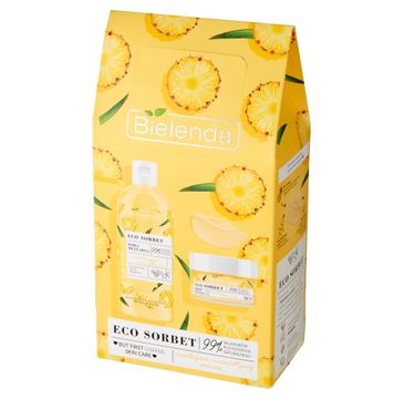 Bielenda Eco Sorbet Ananas krem nawilżająco-rozświetlający (50 ml) + woda micelarna nawilżająco-rozświetlająca (500 ml)