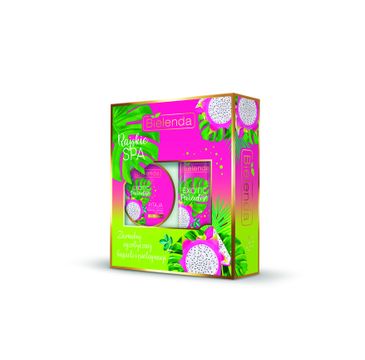 Bielenda Exotic Paradise Pitaja zestaw kosmetyków peeling do ciała (350 g) + olejek do kąpieli (400 ml)