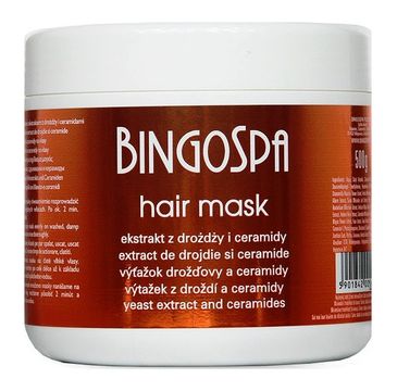 BingoSpa Maska do włosów z ekstraktem z drożdży i ceramidami (500 ml)