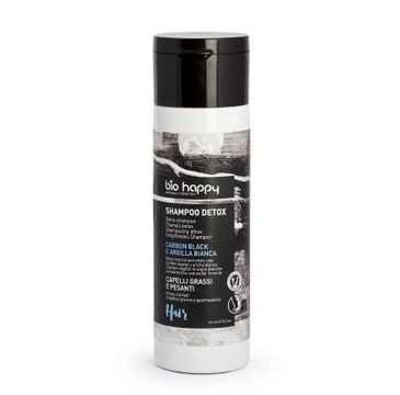 Bio Happy Detox Shampoo detoksykujÄ…cy szampon do wÅ‚osÃ³w WÄ™giel Drzewny i BiaÅ‚a Glinka (200 ml)