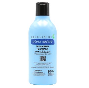 BIOELIXIRE Istota Natury wegański szampon nawilżający dla delikatnej skóry głowy (400 ml)