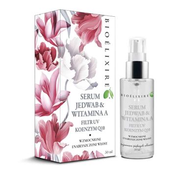 BIOELIXIRE Jedwab & Witamina A wzmacniające serum do włosów wzbogacone o filtr UV i koenzym Q10 (50 ml)