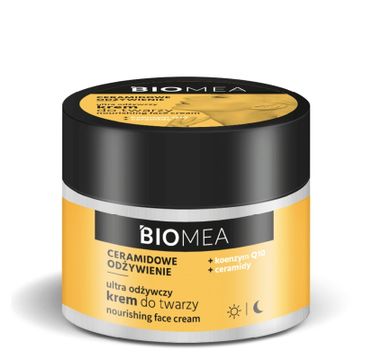 Biomea Krem odżywczy do twarzy na dzień i na noc koenzym Q10 ceramidy (50 ml)