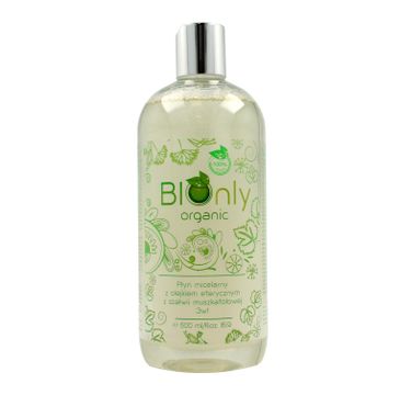 Bionly – Organic Płyn Micelarny Z Olejkiem Eterycznym Z Szałwii Muszkatołowej 3w1 (500 ml)