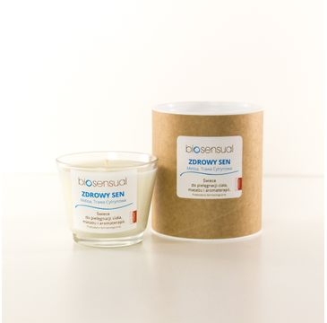 Biosensual Zdrowy Sen świeca aromaterapeutyczna Melisa & Trawa Cytrynowa (100 ml)