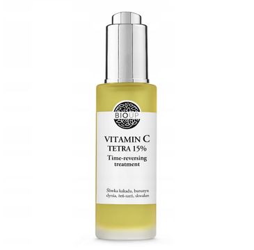 Bioup Vitamin C Tetra 15% Time-Reversing Treatment luksusowe serum z bursztynem i żeń-szeniem (30 ml)