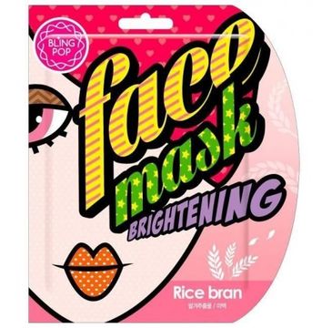 Bling Pop Brightening Face Mask rozświetlająca maska w płachcie Rice Bran 20ml