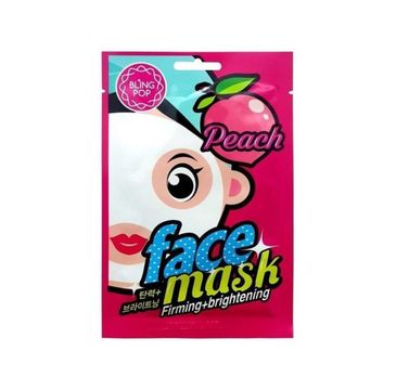 Bling Pop Firming & Brightening Face Mask ujędrniająco-rozświetlająca maska w płachcie Peach 20ml
