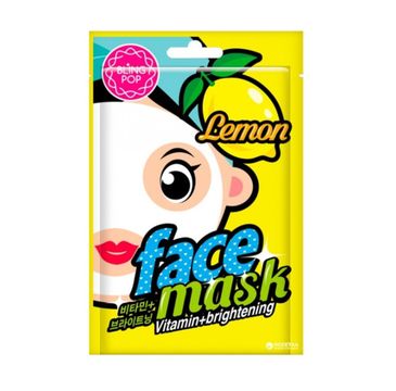 Bling Pop Vitamin & Brightening Face Mask odżywiająco-rozświetlająca maska w płachcie Lemon 20ml