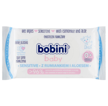 Bobini Baby Sensitive chusteczki nawilżane dla dzieci i niemowląt rumianek i aloes (1 op.)