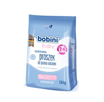 Bobini Baby skoncentrowany proszek do prania ubranek niemowlęcych i dziecięcych Hypoalergiczny 1.8kg