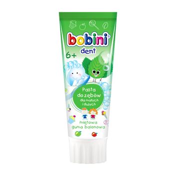 Bobini Dent pasta do zębów dla małych i dużych powyżej 6-go roku życia Miętowa guma balonowa 75ml