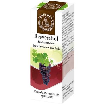 Bonimed Resveratrol esencja wina w kroplach hamuje starzenie się organizmu suplement diety 20ml