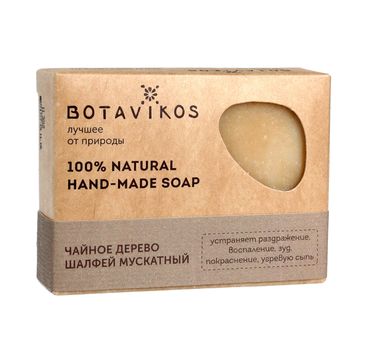 Botavikos mydło ręcznie robione 100% naturalne Drzewo Herbaciane Szałwia Muszkatołowa (100 g)