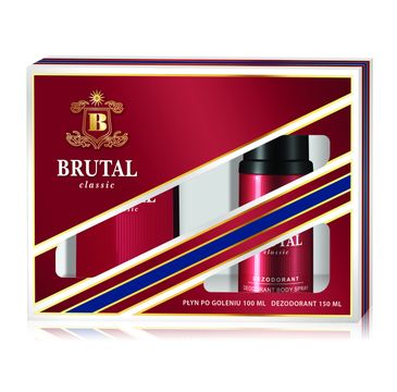 Brutal Classic zestaw prezentowy (płyn po goleniu 100 ml + dezodorant spray 150 ml)