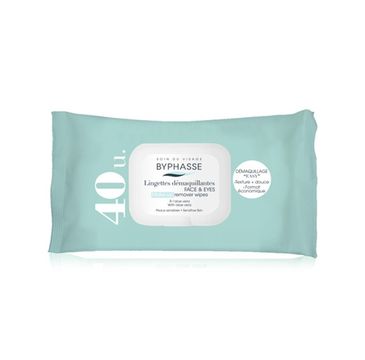 Byphasse Face & Eyes Remover Wipes chusteczki do demakijażu z aloesem dla skóry wrażliwej (1 op)