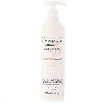 Byphasse Lait Corporel Nutritif Nourishing Body Milk migdałowe mleczko do ciała do suchej skóry (500 ml)